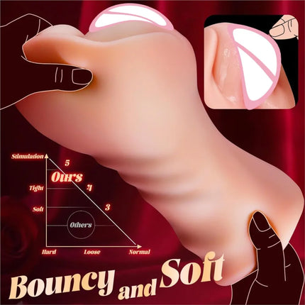 Real Vagina Masturbator Soft Silicone Rubber Sucking Vibrating Deep Throat Oral Sex Toy Artificial Pussy for Men Adult Products