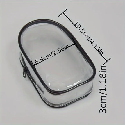 New Portable Clear Figure Display Keyring Bag Waterproof PVC Oval Hanging Blind Box Storage Bags Keychain Organizer Case
