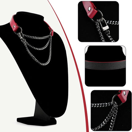 Genuine Leather Erotic Collar Punk Collar Choker Neckband Adult Couple SM Bondage Cosplay Luxury Necklace Personality Sex Toys