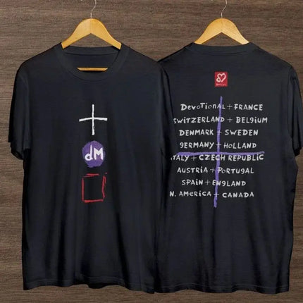 Depeche Mode The Singles Tour Graphic Printed Casual Loose Short Sleeved Rock Sports T-shirts Vintage Clothing Fans Gift Unisex