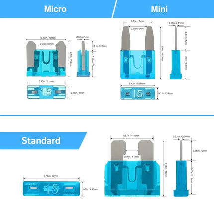 300PCS New Car Fuse Box Set Small Fuse Medium Fuse Plate Mini Zinc Fuse Plate