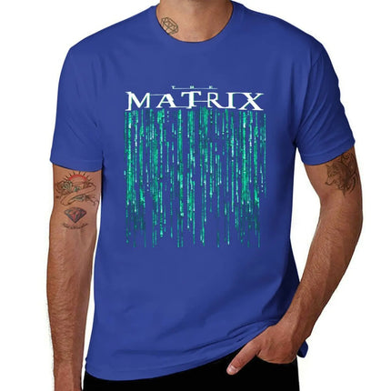 The Matrix Movie Code Logo T-Shirt heavyweights summer clothes summer tops funnys mens graphic t-shirts pack