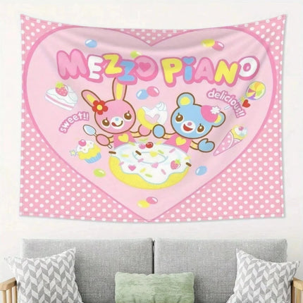 1pc Kawaii Pastel Tapestry, Bedroom Nursery Decor, Ideal for Bedroom Nursery Kids Room, Perfect Gift for Kawaii Lovers & Girls