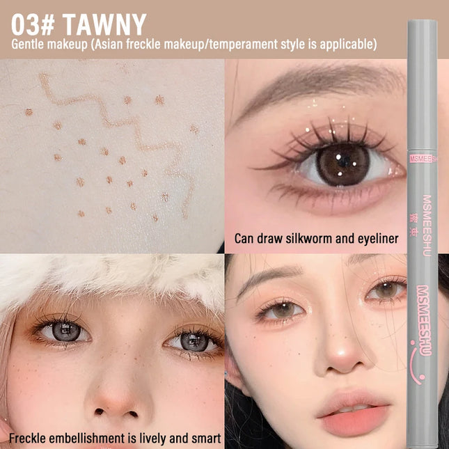 Face Fake Freckles Pen Natural Liquid Tear Mole Pen Amber Brown Dot Spot Concealer Pen Lifelike Cheek Spots Tint Makeup Tool