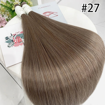 100% Real Human Vietnamese Hair Extensions no Weft Honey Blond Hair Bulks Virgin Hair Straight Weaving Hair for Braiding