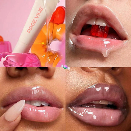 Water Gloss Moisturizing Clear Lip Gloss Mirror Jelly Plumping Lips Transparent Lip Tint Makeup Wholesale Women's Cosmetics