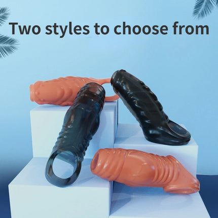 Penis Enlargement Sleeve Lock Sperm Thickening Penis Sleeve Delay Ejaculation Sex Toys for Men Penis Extender Sex Shop