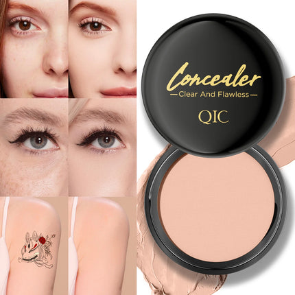 Waterproof Sweatproof Concealer Covers Dark Circles,Blemishes,Tattoos & Scars,Long Lasting Smudge Resistant