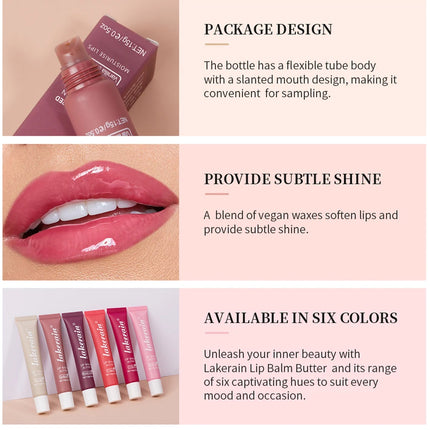 Lip Balm Butter Moisturizing Nourishing Reduce Lip Lines Lip Oil Gloss Hydrates Soothes Dry Lips Skincare Makeup Product