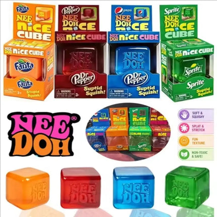 Nee DOH Model Soft Squishy Toy Nice Cube Sensory Stress Reliever Fidget Tool for Anxiety for Adults & Premium in Stock