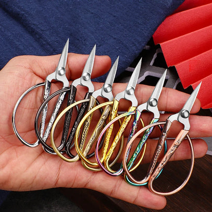 Mini Stainless Steel Sewing Scissors Retro Tailor Thread Embroidery Fabric Needlework Scissor Household Sewing Accessories