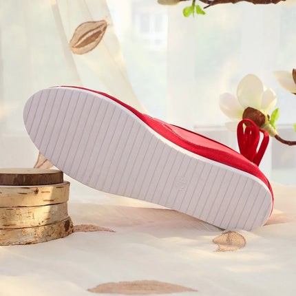 Chasing Moon Hot Sale Of The Season New Style Ming Dynasty Hanfu Shoes National Style Upturned Head Cotton Shoes Ancient Wedding