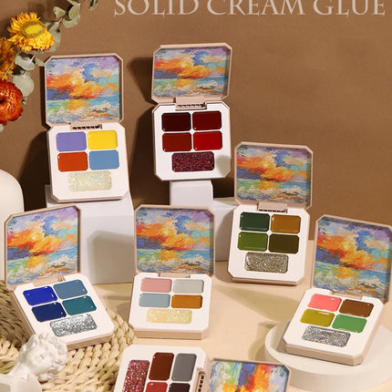 Solid Nail Polish Color Mud Gel Full Coverage Painting Nail Art Glue Mousse Creamy Texture Manicure Varnishes Solid UV Gel Plate