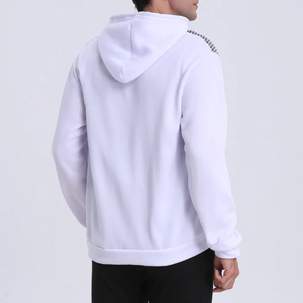 Men's Zip Up Hoodie Pocket Polka Pot Print Hooded Sweatshirt Sport Outdoor Casual Slim Fit Men Spring AutumnZipper Hoodie
