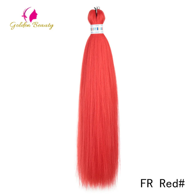 26" Colorful Selling Jumbo Easy Braiding Hair Ombre Rainbow Braiding Cosplay Hair Synthetic Pre-Stretched Hair Braids Wigs