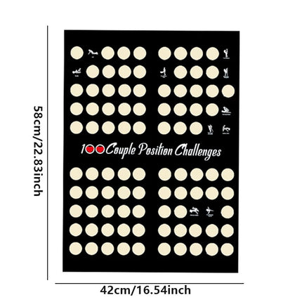 100 Sex Position Game Couples Sex Position Scratch Board Poster Love Game Scratch Date Night  Scratch Game For Adults Sex Toys