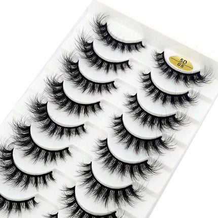 10 Pairs Mink Fake Eyelashes Faux 3D Natural Long False Eyelashes 3d Mink Lashes Soft Fluffy Lashes Extension Makeup Kit Cilios