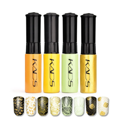 4/5PCS/Kit Colorful Nail Stamping Polish With Stamper Template Art Decoration Nail Polish Lacquers Manicure Varnishes Tools