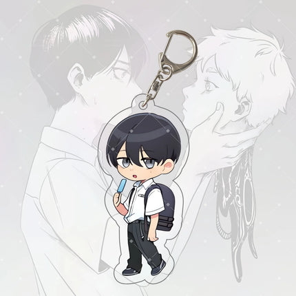 Anime Keychain Hikaru ga Shinda Natsu Hikaru Acrylic Keyring Strap Figure Hanging Accessories Backpack Decoration 6cm, Fan Gift
