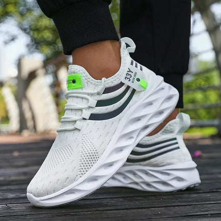 Men's Mesh Running Shoes Breathable Lightweight Sneakers Outdoor Mesh Black Running Shoes Athletic Jogging Tenis Walking Shoes