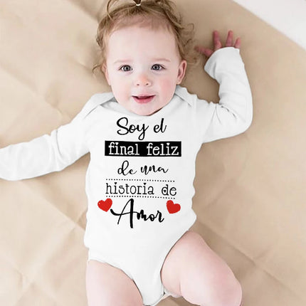 Funny Spanish Printed Newborn Bodysuit Infant Long Sleeve Romper Baby Body Clothes Boys Girls Toddler Born Crawling Jumpsuits