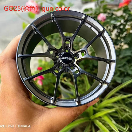 Wheel Model Car Ornaments RAYS Metal Wheel RID Aluminum Alloy Simulation Forging Wheel Modification Creative Desktop Toy