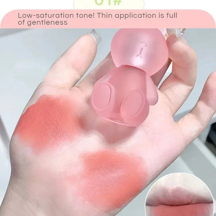 Cute Bunny Lipgloss Matte Velvet Lip Clay Long-lasting Color Non-drying Gege Bear Rabbit Lip Glaze