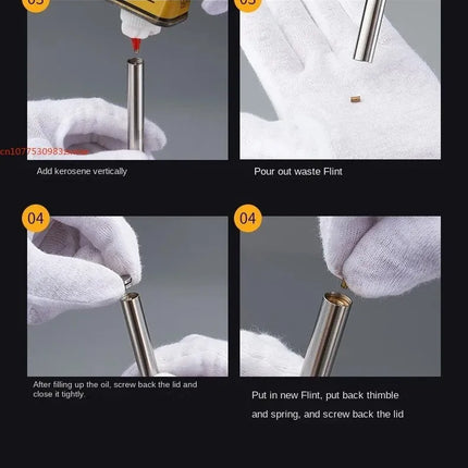 New Brass NunchakuLighter Windproof Mini RetroGrinding Wheel Ignition FlintFireless Men's Smoking ToyGift