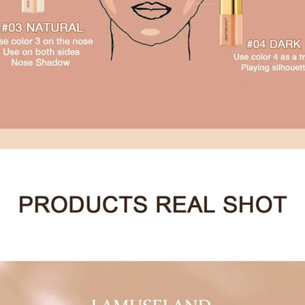 New Mini Concealer Moisturizing Liquid Concealer Coverage Pores Invisible Full Dark Circles Lasting Foundation Cream Face Makeup
