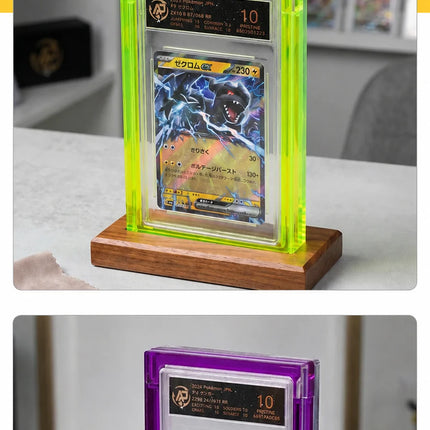 Acrylic Graded Card Display Case for PSA BGS Slabs – Clear Protective Trading Card Holder Stand for Pokémon, Sports Cards & Coll