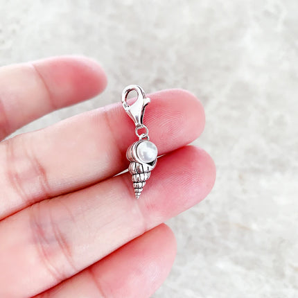 Charm Pendant Shell With Freashwater Pearl New Fine Jewelry 925 Sterling Silver Oceans Gift For Women Men