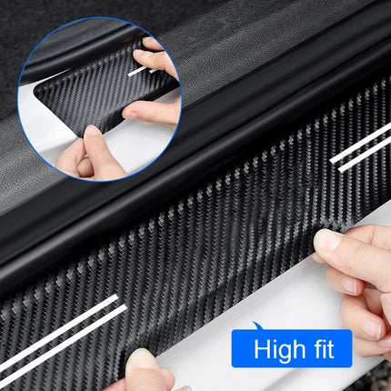 For TOYOTA COROLLA CROSS 2022-2024 Car Door Sill Scuff Plate Pedal Decor Carbon Fiber Waterproof Protector Sticker Accessories