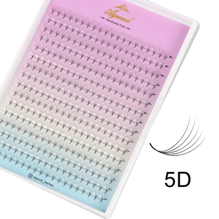 AGUUD 16 Rows Premade Volume Fans Pointy Based Eyelash Extension 5D 8D 10D 12D 30D 40D 320 Fans Russian Volume Faux Mink Lashes