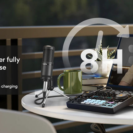 MaonoCaster AM200-S1 Audio Interface Podcast Studio Sound Card Kit with Microphone for Live Streaming Recording Youtube PC\Phone
