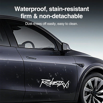 For Tesla Robotaxi PET Waterproof Weatherproof Car Decal Auto Exterior Styling Letter Sticker for Vehicle