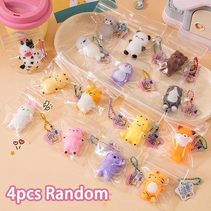 Fun Mochi Squishy Stress Toys Food Squishy Taba Squeeze Soft Anti-Stress Toy Stress Ball Pendant Key Chain Blind Bag Gift