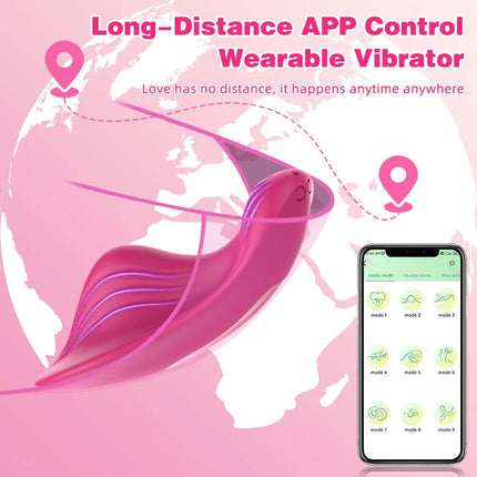 Wearable Bluetooth Panties Vibrator Vagina Clitoris Stimulator Massager APP Control Wearable Vibrating Egg Sex Toy for Adult