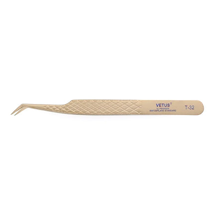 VETUS Original New MGT Series Eyelash Tweezers Anti-slip Handle Fish Scale Texture Precision Super Fine Fiber Tip Tweezers