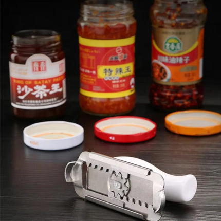 Adjustable Multi-function Bottle Cap Opener Stainless Steel Lids Off Jar Opener Labor-saving Screw Can Opener for Kitchen Gadget