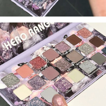 21-Color Chameleon Flashing Eyeshadow Palette Cold Moon Multi-functional Matte Shimmer Glitter Pigments Long-lasting Makeup