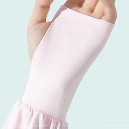 Summer Arm Sleeves Sunscreen UV Protection Cycling Sleeve Covers Women Half Finger UV Resistant Ice Silk Driving Arm Sleeves