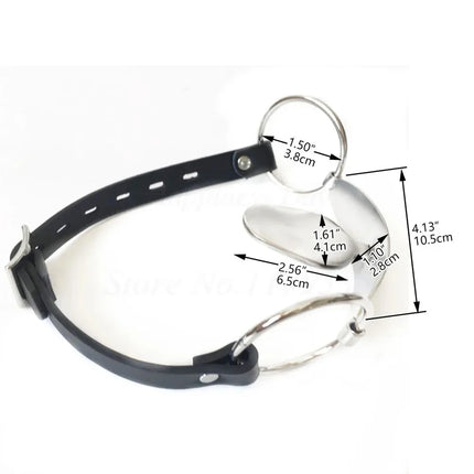 Stainless Steel Adjustable Open Mouth Gag Tongue Flail Sex Slave BDSM Bondage Restraints Fetish Sex Toys For Couples Erotic Toys