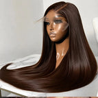 200% / 34inches / United States|chocolate Brown|13x4 Lace Front Wig