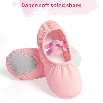 Girls Ballet Dance Shoes Soft Sole Kids Practice Slippers Non-Slip Cat Paw Gymnastics Yoga Flats Breathable Dancewear