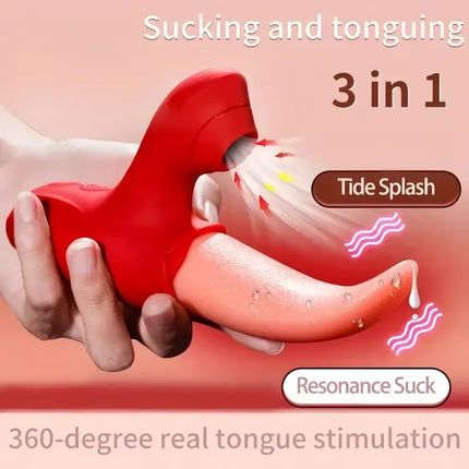 Powerful Tongue Vibrator Female Licking Clitoris Nipple Stimulator Sucking Vagina Massager Masturbation Sex Toys for Women 18+