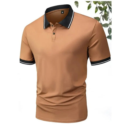 Fashion Men's Short Sleeved Summer Polo Shirt with 3D Digital Printing for Casual Outdoor Wear Cross-border Europe and America
