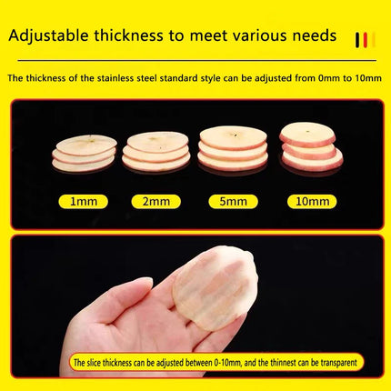 Manual Home Stainless Slicer Commercial Ultrathin Chip Machine Fruit Cutting Machine Lemon Slicer Kitchen Sausage Cabbage Slicer