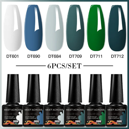 6pc Nail Gel Polish Set DIY Nail Art Semi Permanent UV LED Gel Kit For Nails Decoration Manicure Soak Off Painting Vernis Design