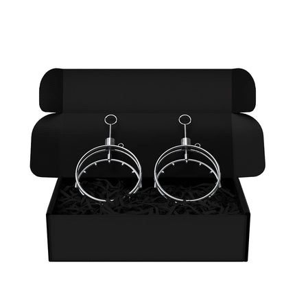 QKKQ Stainless Steel Chest Clamp And Restrain Breast Bondage Nipple Stimulation Pleasure BDSM Sex Toys For Women Men Adult Toy