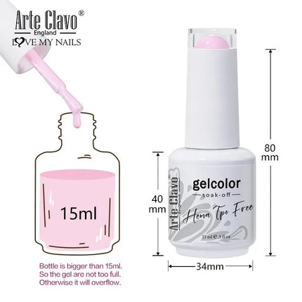 Arte Clavo Colourful Gel Nail Polish Nail Art Gel Varnishes Macaron Color Nail Semi Permanant Soak Off LED UV Gel Nail Varnishes
